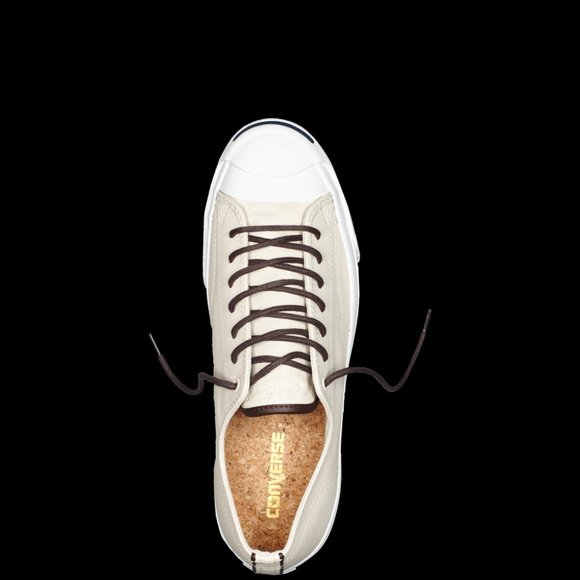 NIB Converse Jack Purcell Jack Ox Tumbled Leather Parchment/Burnt Umber149931C - Picture 5 of 6